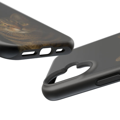 Magnetic Impact-Resistant Phone Case — Realistic Tabby Cat Portrait