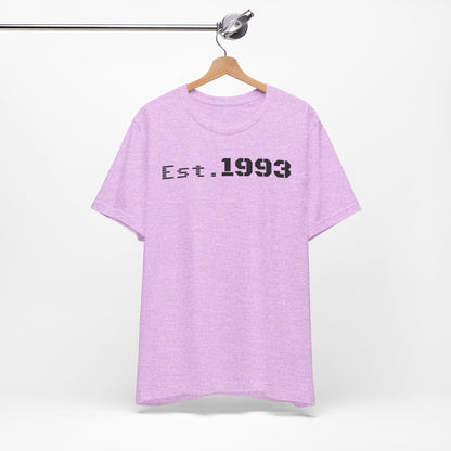 Est. 1993 Unisex Jersey Tee - Vintage Style Shirt, Birthday Gift, Casual Outfit, Celebration Top, Custom Year Shirt