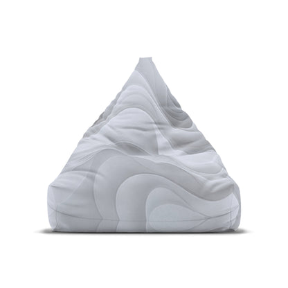 Abstract White Wave Pattern Bean Bag Chair Cover | Modern Geometric Home Decor