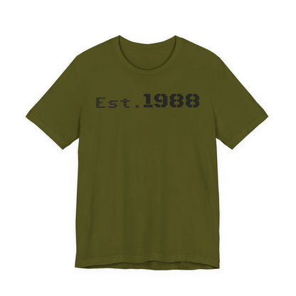 Est. 1988 Unisex Jersey Tee, Vintage Birthday Shirt, Casual Everyday Wear, Gift for Him or Her, Anniversary Celebration Tee