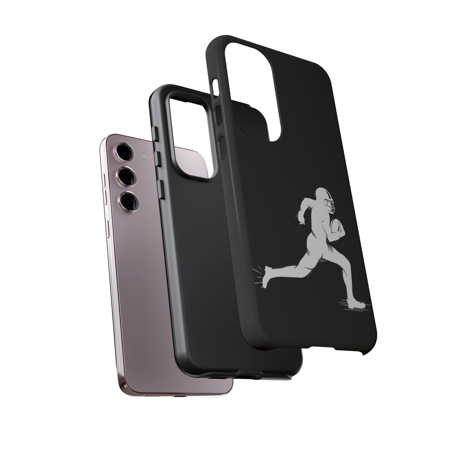 Football Player Phone Case, Tough Cases, Sports Phone Cover, Gift for Athletes, iPhone & Samsung Accessories, Running Player Design - TRV