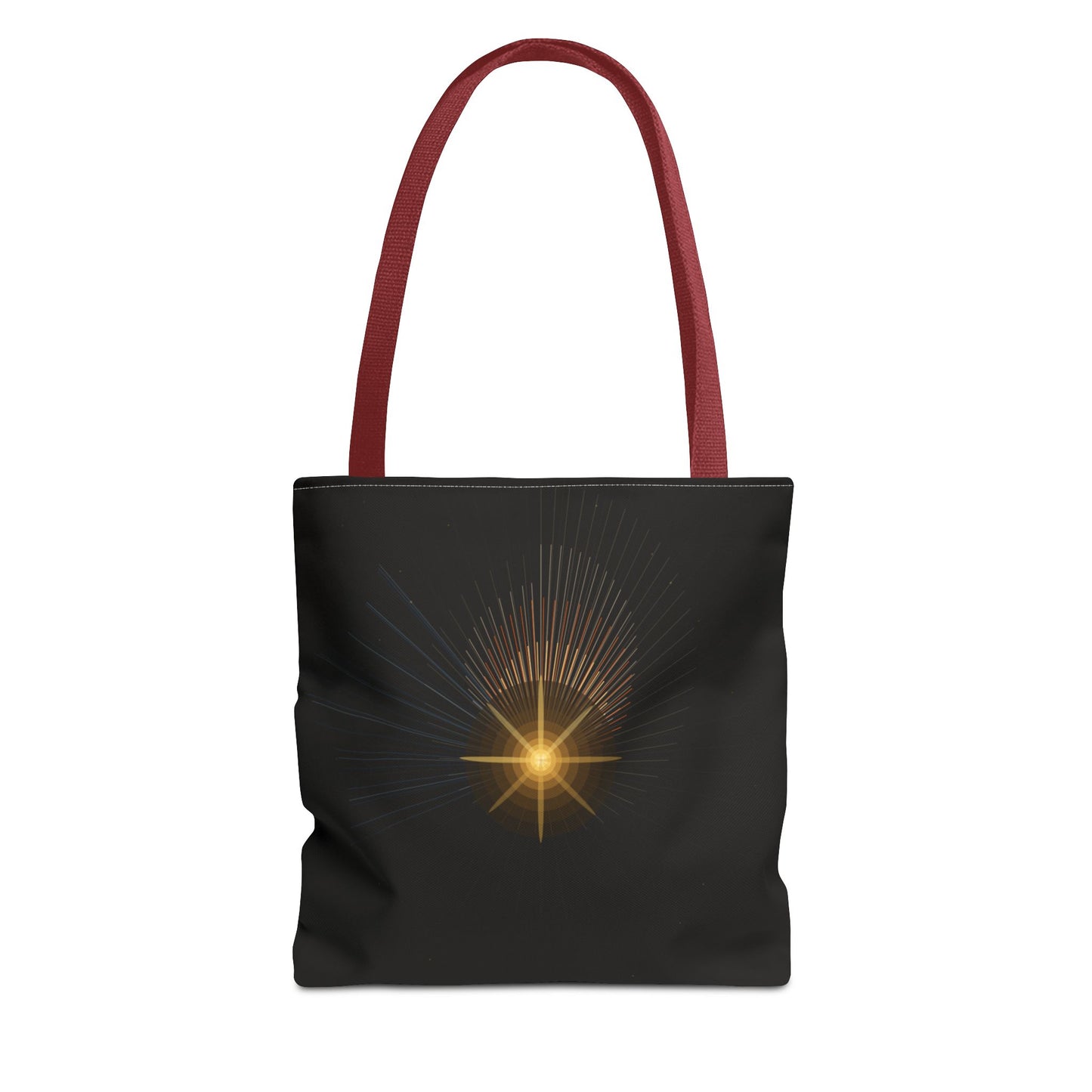 Radiant Starburst Tote Bag | Golden Light Celestial Design - TRV