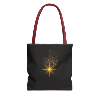 Radiant Starburst Tote Bag | Golden Light Celestial Design - TRV