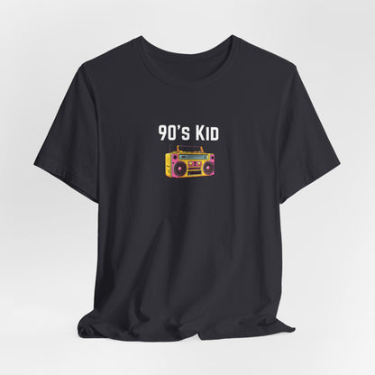 Retro Boombox Tee — 90s Kid Graphic T-Shirt