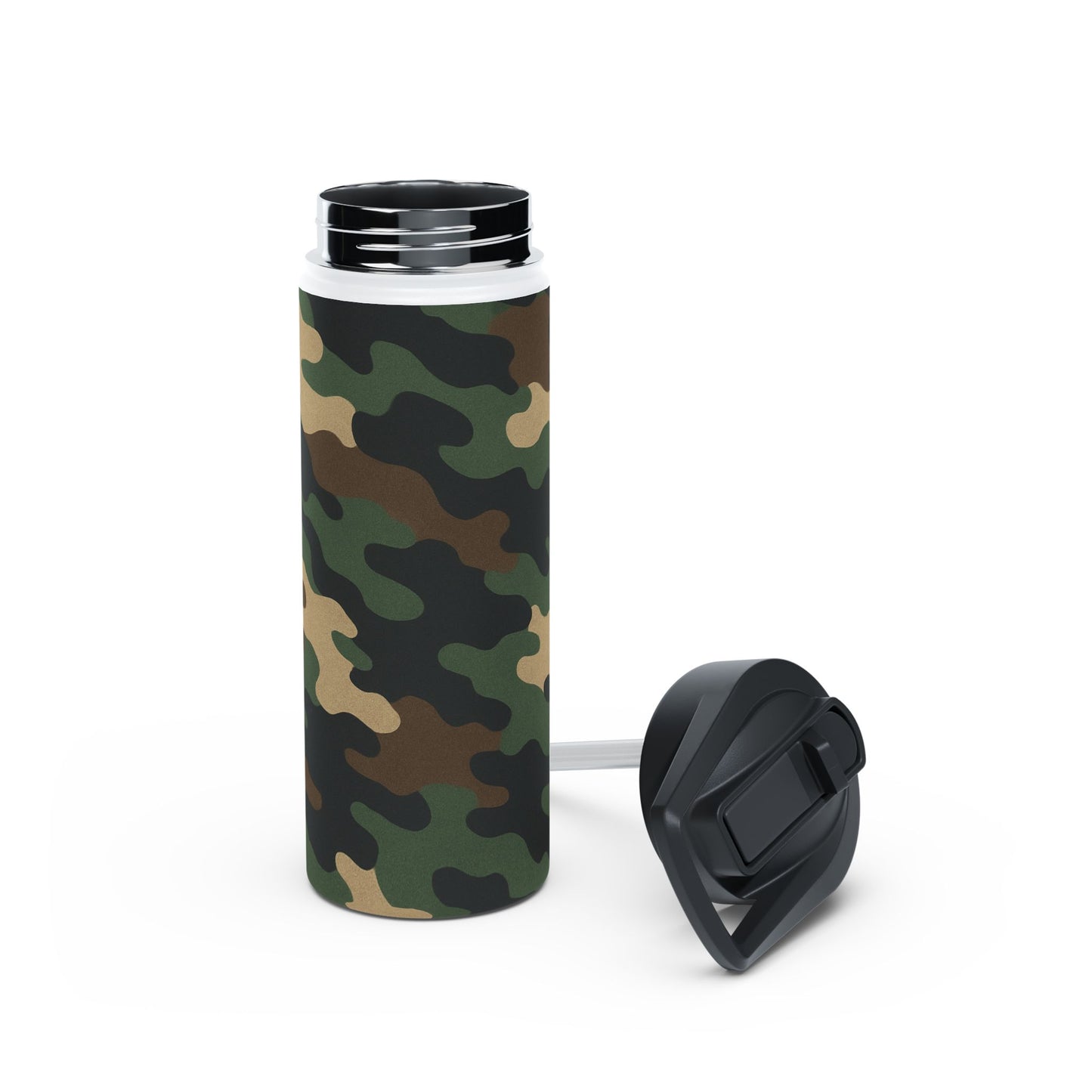 Camo Stainless Steel Water Bottle — Insulated Outdoor Bottle