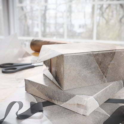 Geometric Neutral Watercolor Wrapping Paper Roll — Earth Tone Abstract Gift Wrap