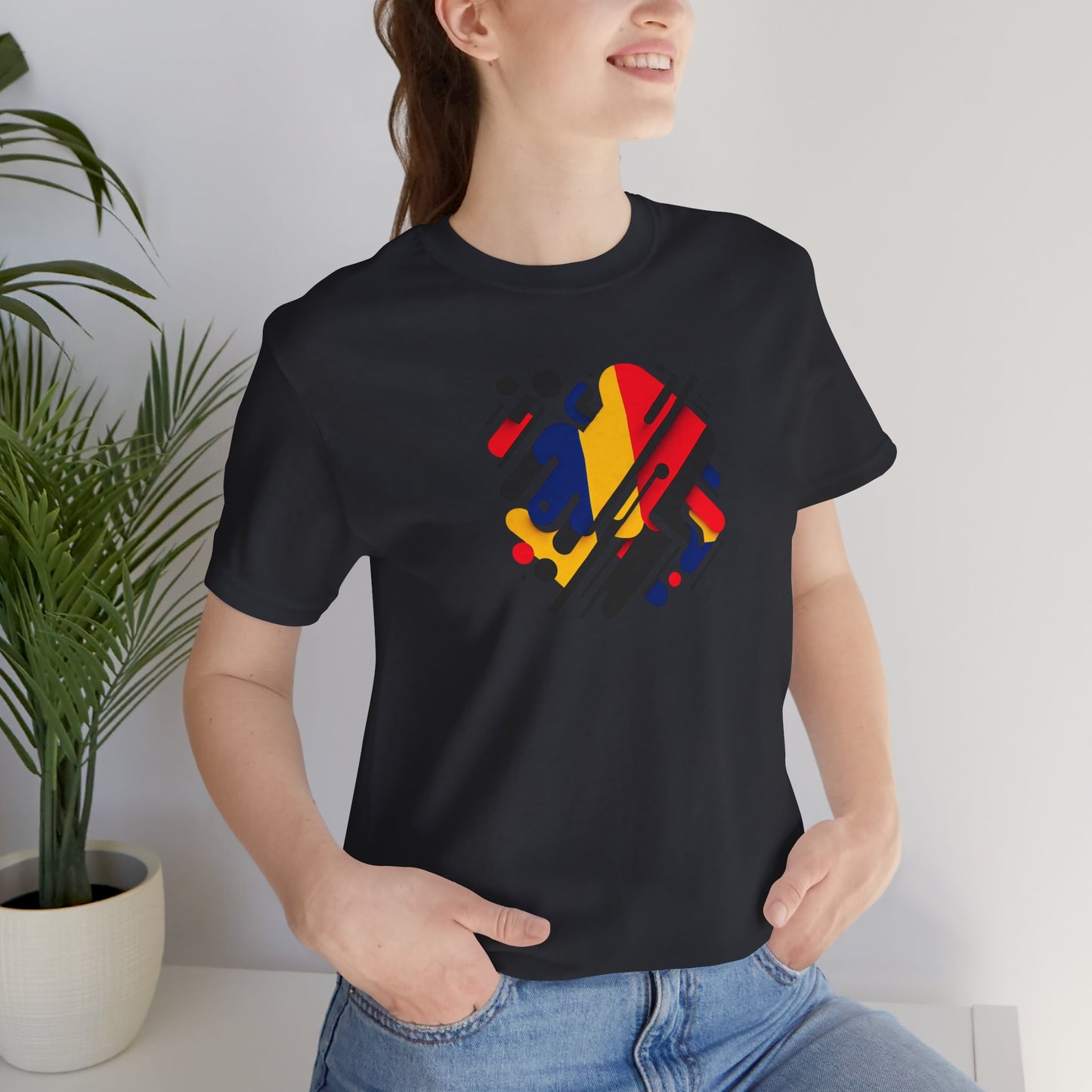 Artistic Heart Unisex Jersey Tee - Vibrant Graphic Tee, Casual Wear, Gift for Art Lovers, Birthday Surprise, Everyday Comfort - TRV