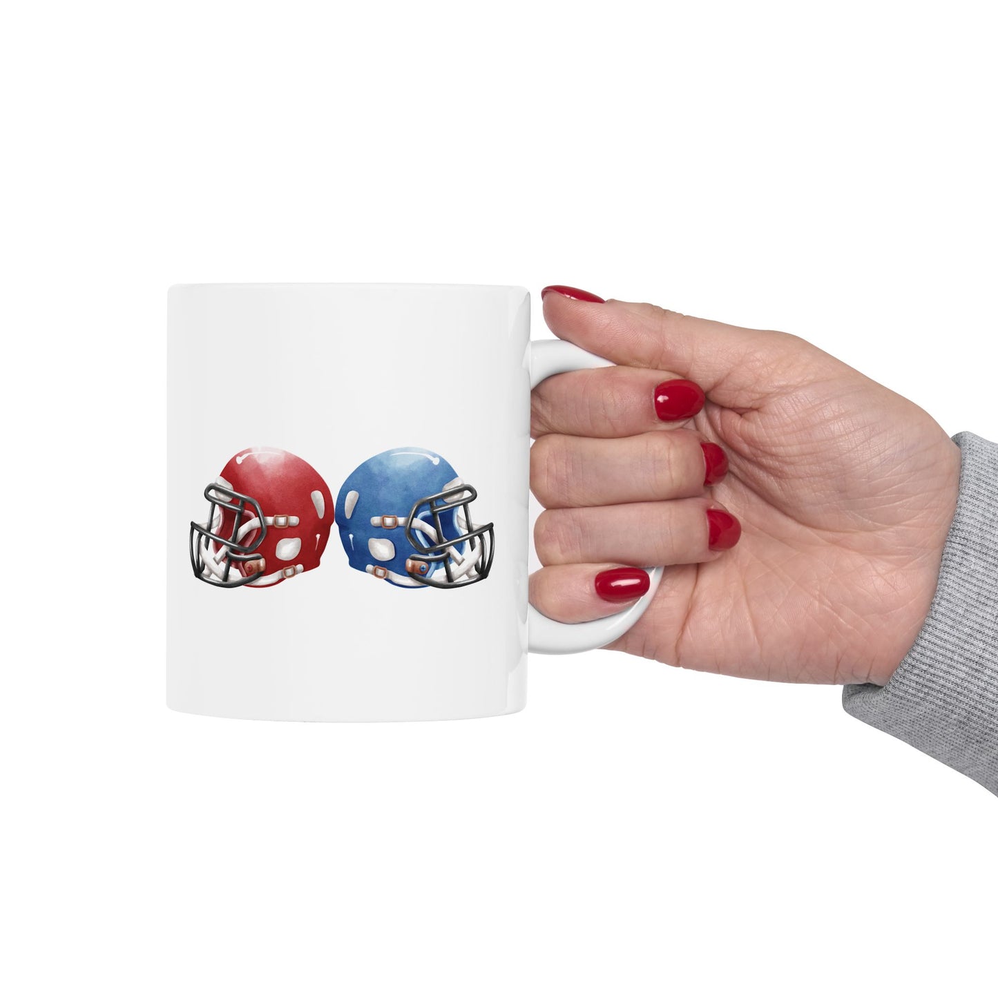 Football Fan Ceramic Mug | 11oz, 15oz | Perfect for Game Day, Sports Enthusiasts, Gifts, Tailgating, Team Celebration - TRV
