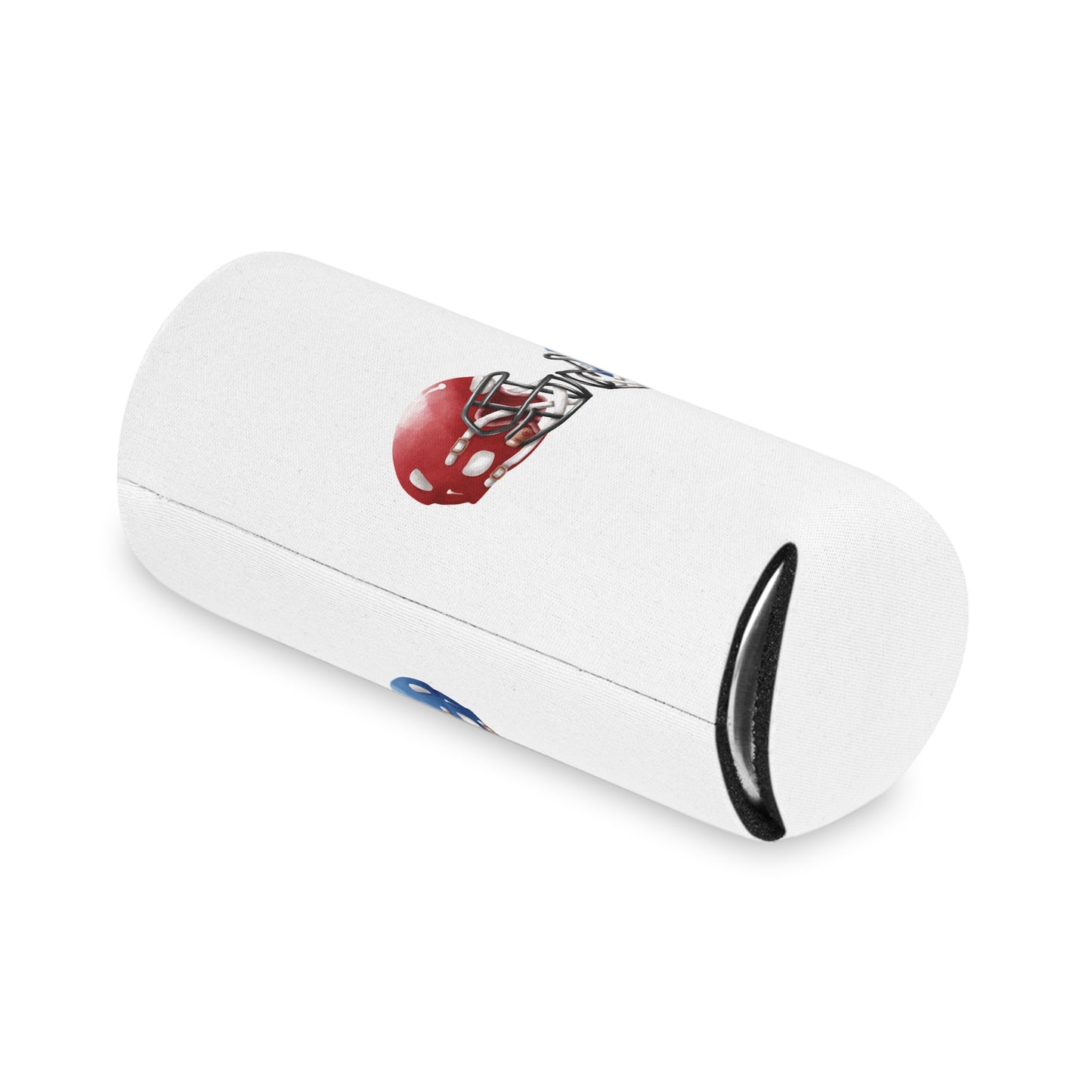 Football Helmet Can Cooler - Red vs Blue Rivalry Koozie