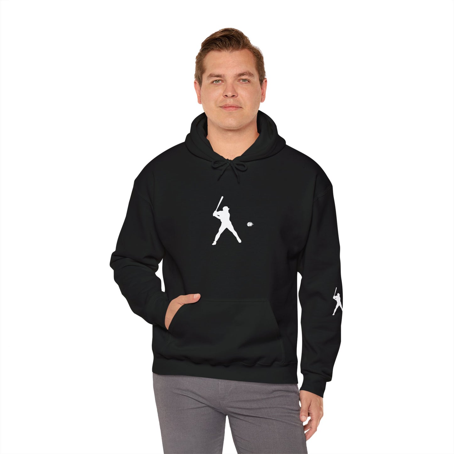 Sporty Unisex Baseball Hooded Sweatshirt, Casual Hoodie for Athletes, Perfect for Gifts, Comfy Streetwear, Ideal for Sports Events, Personal Use - TRV