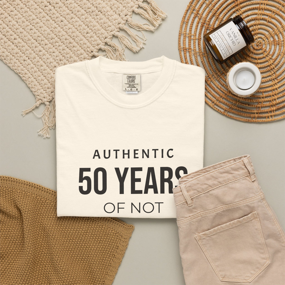 Custom garment-dyed T-shirt by Printify featuring a plain, soft fabric in a classic fit, ideal for personalized designs.
