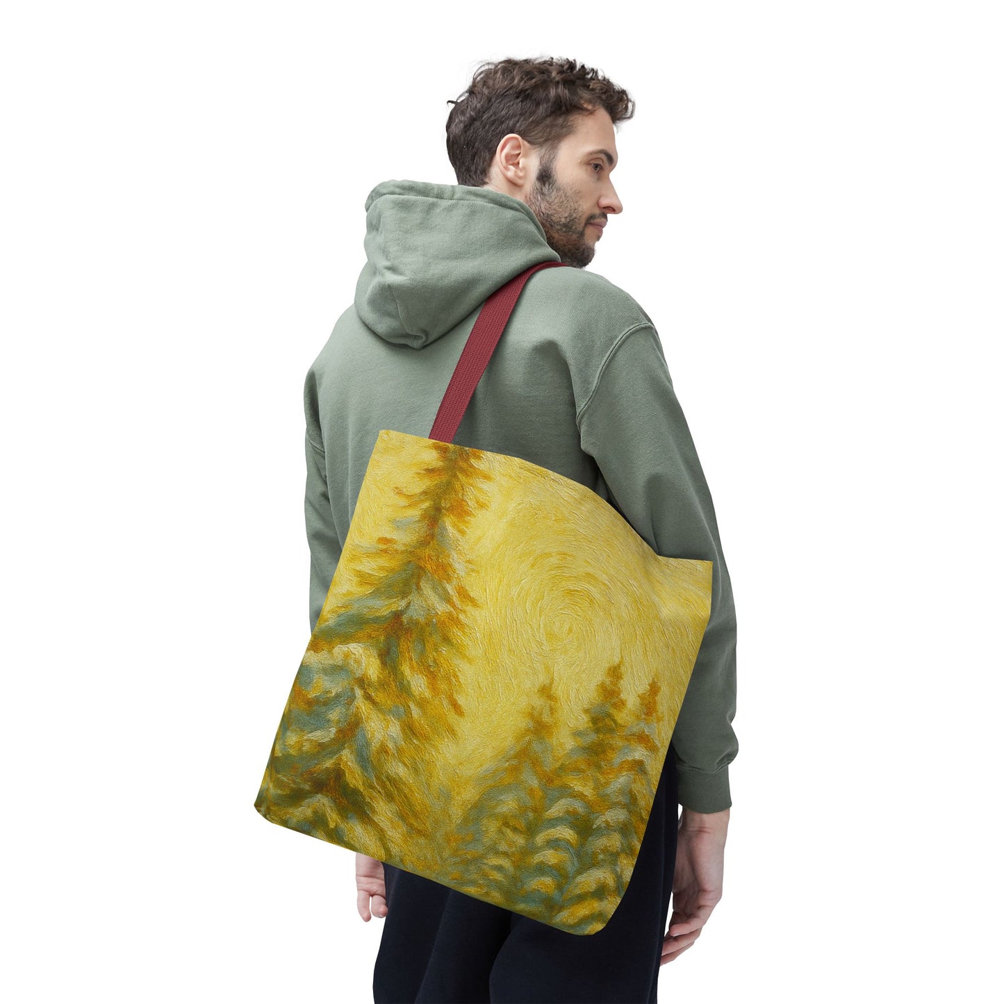 Eco-friendly canvas tote bag with artistic abstract design, perfect for beach or daily use, by Printify.