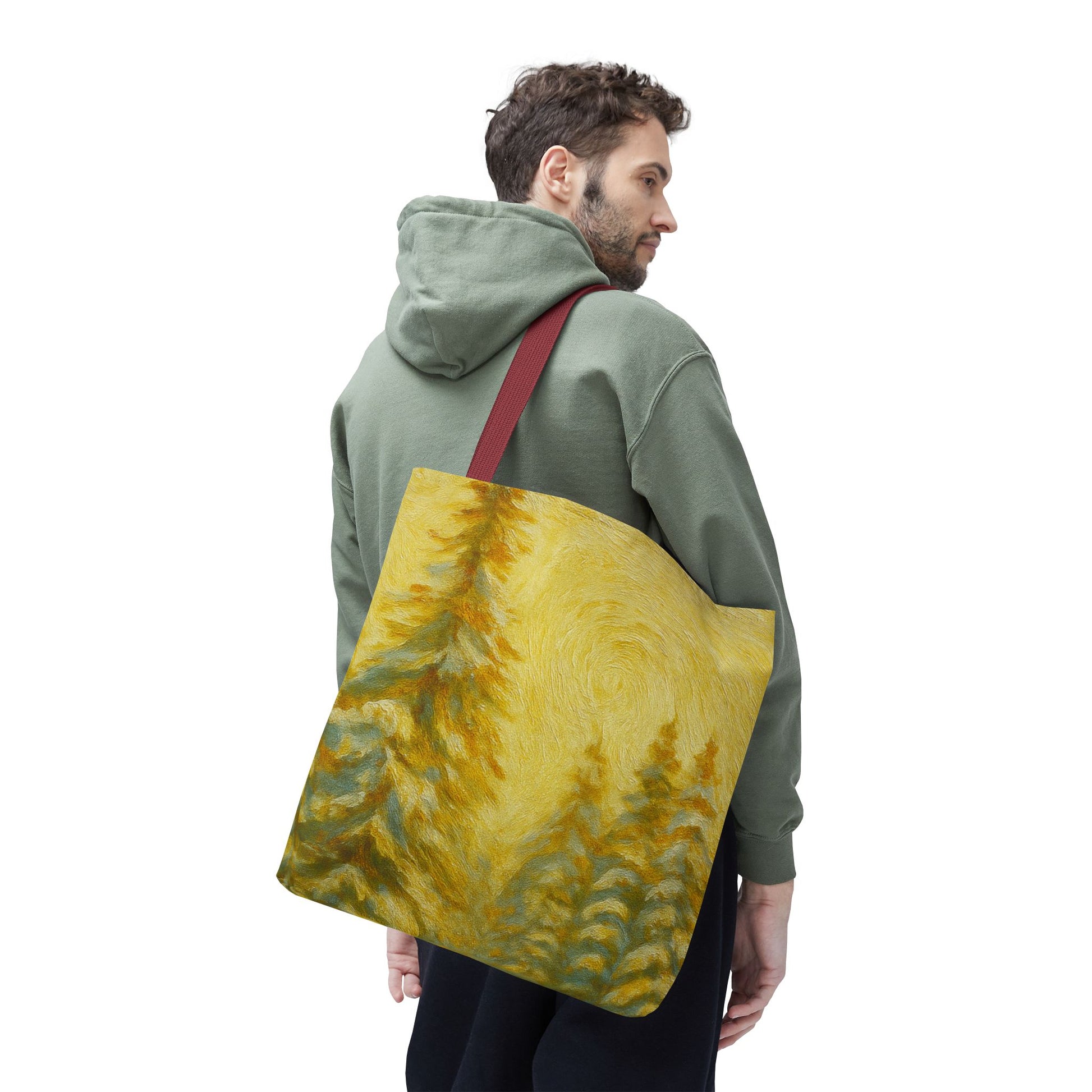 Eco-friendly canvas tote bag with artistic abstract design, perfect for beach or daily use, by Printify.
