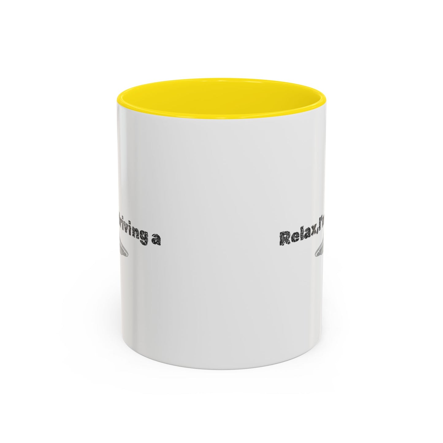 Coffee Mug — “Relax, I’m Driving” UFO Accent Ceramic Mug (11/15 oz)