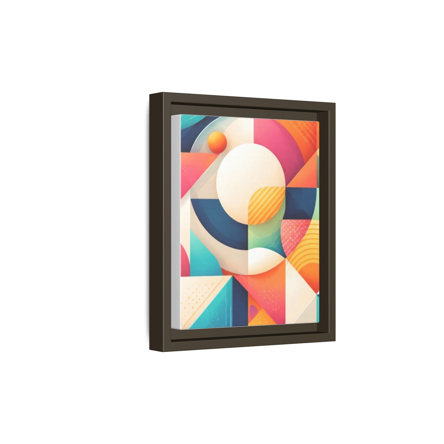 Colorful Geometric Abstract Art Matte Canvas Framed