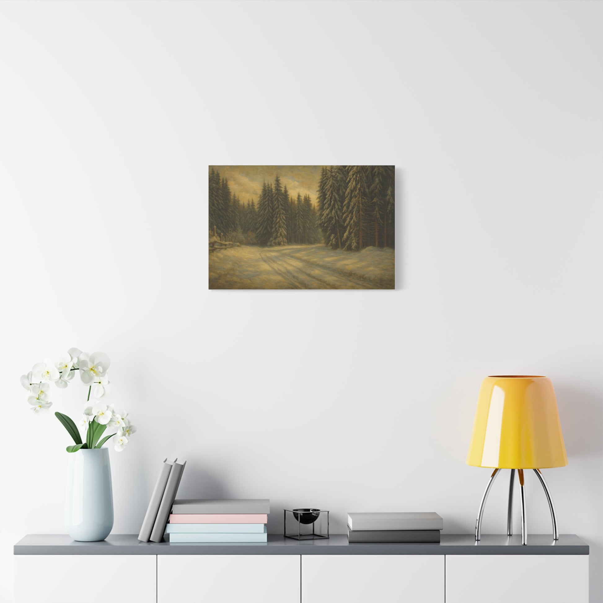 Scenic Forest Canvas Art, Nature Decor for Home, Cozy Wall Art, Perfect Gift for Nature Lovers, Rustic Cabin Decor, Winter Landscape Print - TRV