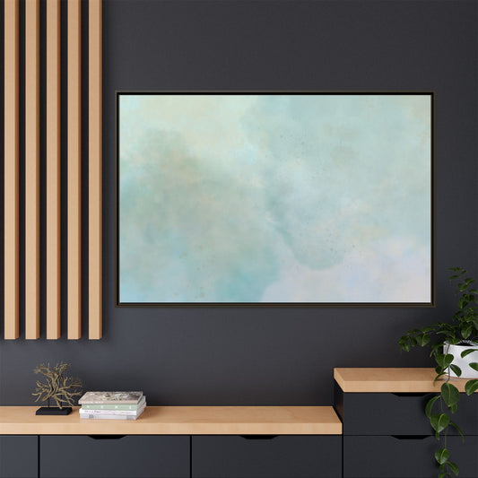 Soft abstract pastel watercolor design on matte canvas, printed by Printify, showcasing gentle colors and artistic texture.