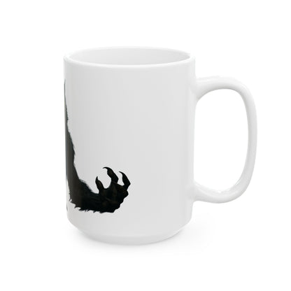 Werewolf Graphic Ceramic Mug, Unique Gift for Animal Lovers, Halloween Decor, Coffee Cup, 11oz 15oz Sizes Available - TRV