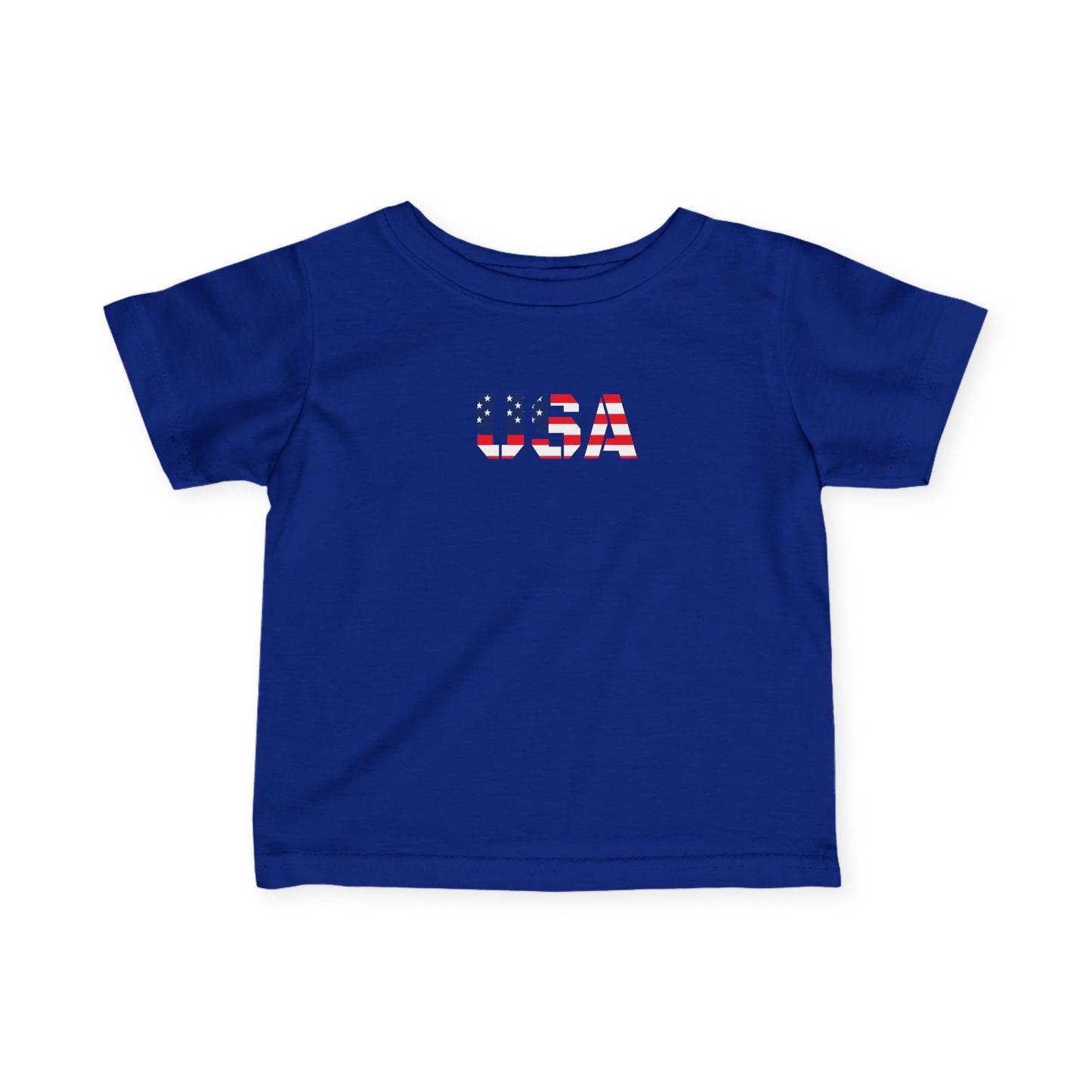 USA Infant Fine Jersey Tee - Cute Baby Shirt, Toddler Clothing, American Flag Tee, Baby Shower Gift, 4th of July Outfit