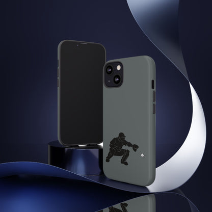 Printify baseball catcher phone case, tough protective cover with catcher glove and ball design for iPhone or smartphone.