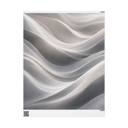 Silver Marble Swirl Wrapping Paper | Abstract Metallic Gift Wrap