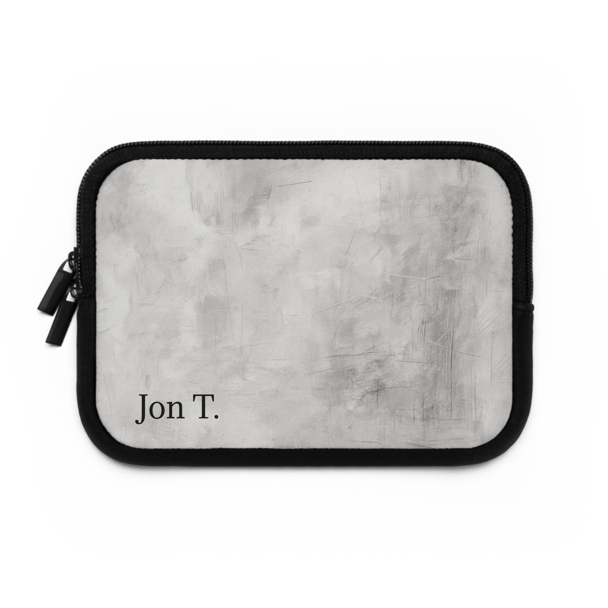 Personalized Minimal Marble Name Laptop Sleeve | Monogrammed Tech Case - TRV