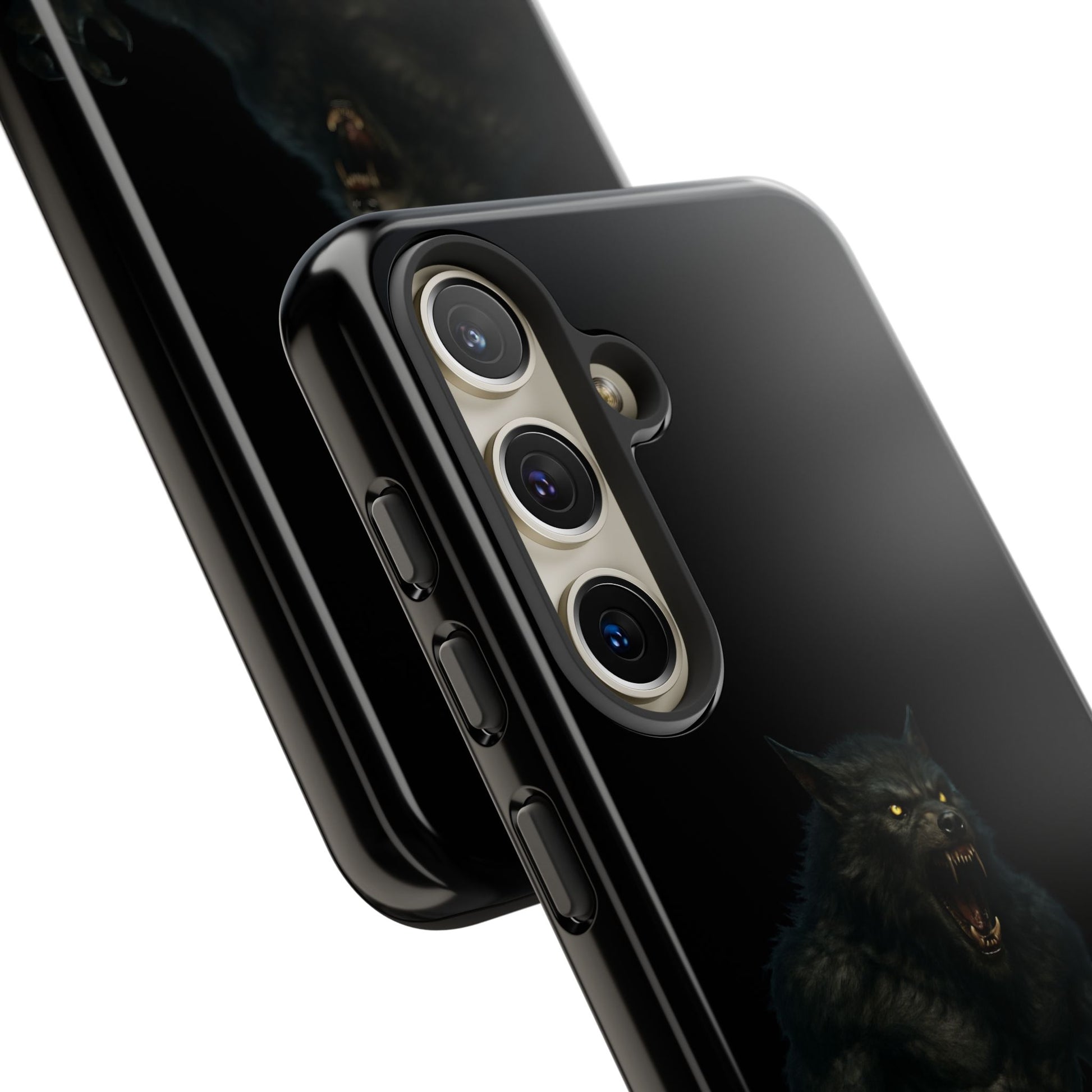 Werewolf Phone Case, Tough Cases, Black Panther Design, Gift for Animal Lovers, Phone Accessories, Fierce Phone Protection - TRV