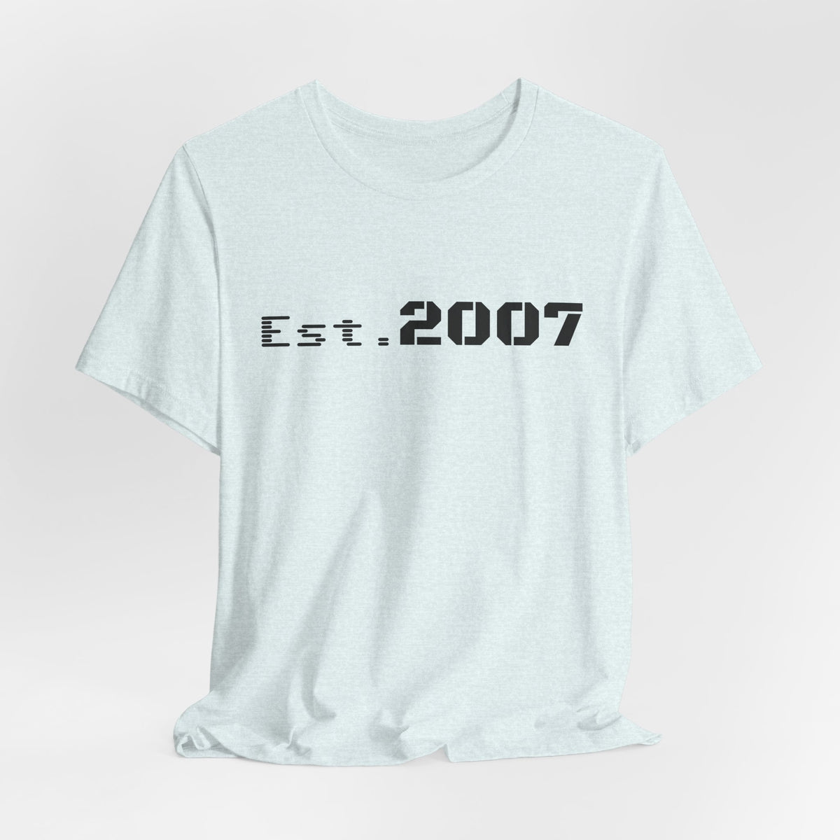Vintage Est. 2007 T-Shirt by Printify featuring a classic design with the established year prominently displayed.