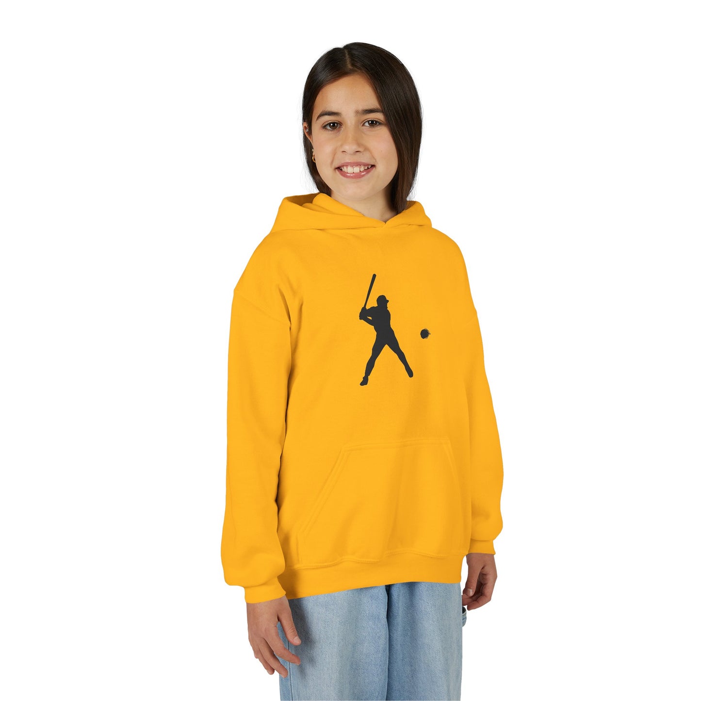 Baseball Themed Youth Hoodie, Sports Sweatshirt, Kids Gift, Youth Apparel, Baseball Fan Gear, Athletic Hoodie