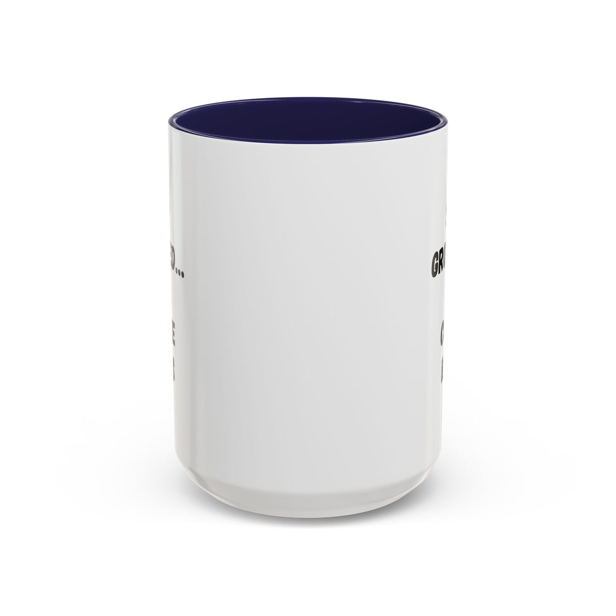 Stay Grounded Like Coffee Beans Accent Mug by Printify, 11oz ceramic mug with humorous coffee lover design.