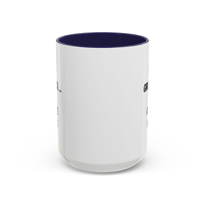 Stay Grounded Like Coffee Beans Accent Mug by Printify, 11oz ceramic mug with humorous coffee lover design.