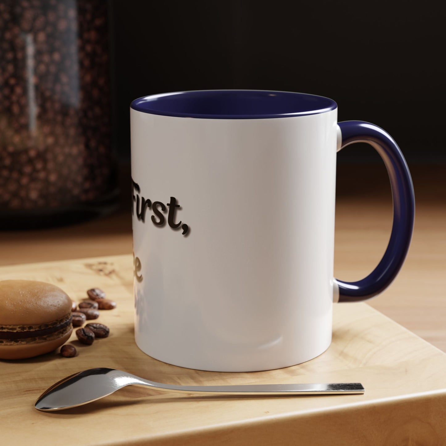 Funny Coffee Mug - "But First, Coffee" - 11 & 15 oz Accent Cup for Coffee Lovers - TRV