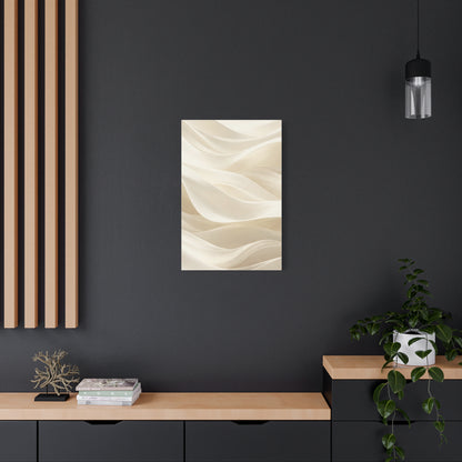 Neutral Abstract Wave Art Matte Canvas