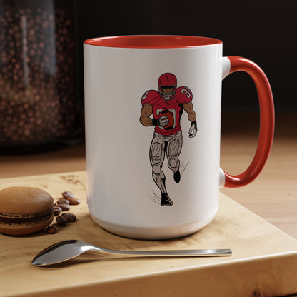 Football Player Coffee Mug, Sports Fan Gift, Motivational Coffee Cup, Game Day Mug, Unique Sports Merchandise