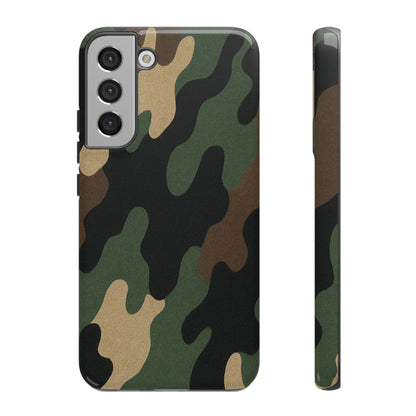 Rugged military green camo Printify Tough phone case with protective design for smartphones.