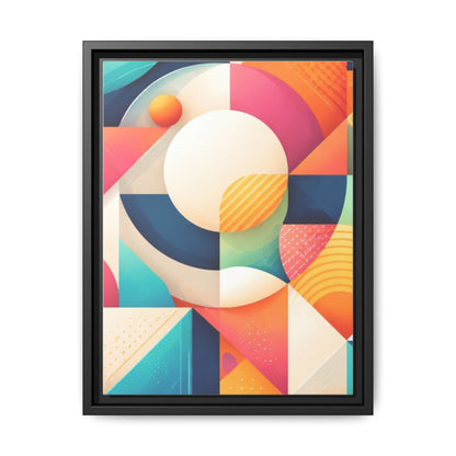 Colorful Geometric Abstract Art Matte Canvas Framed