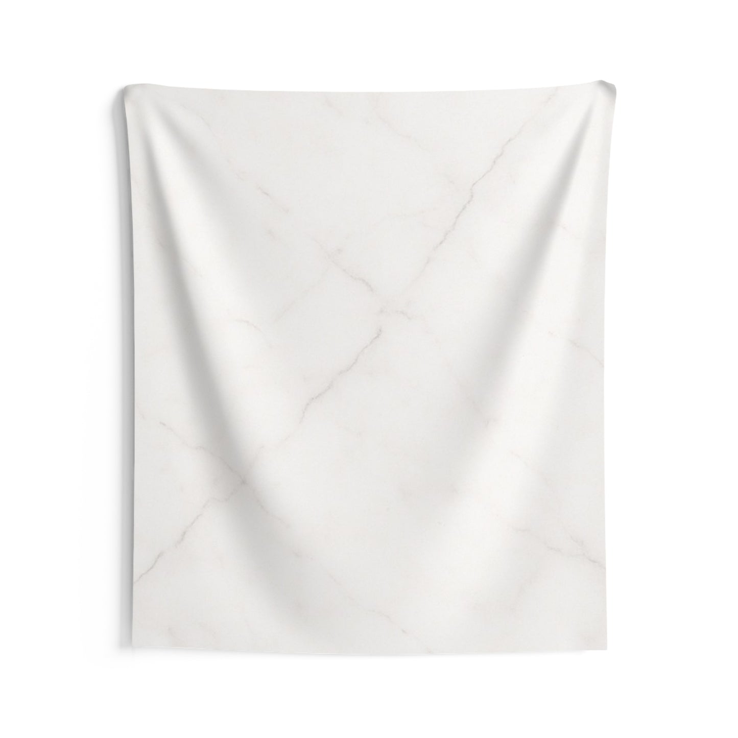 Marble Texture Wall Tapestry — Minimal White Marble Print Indoor Decor
