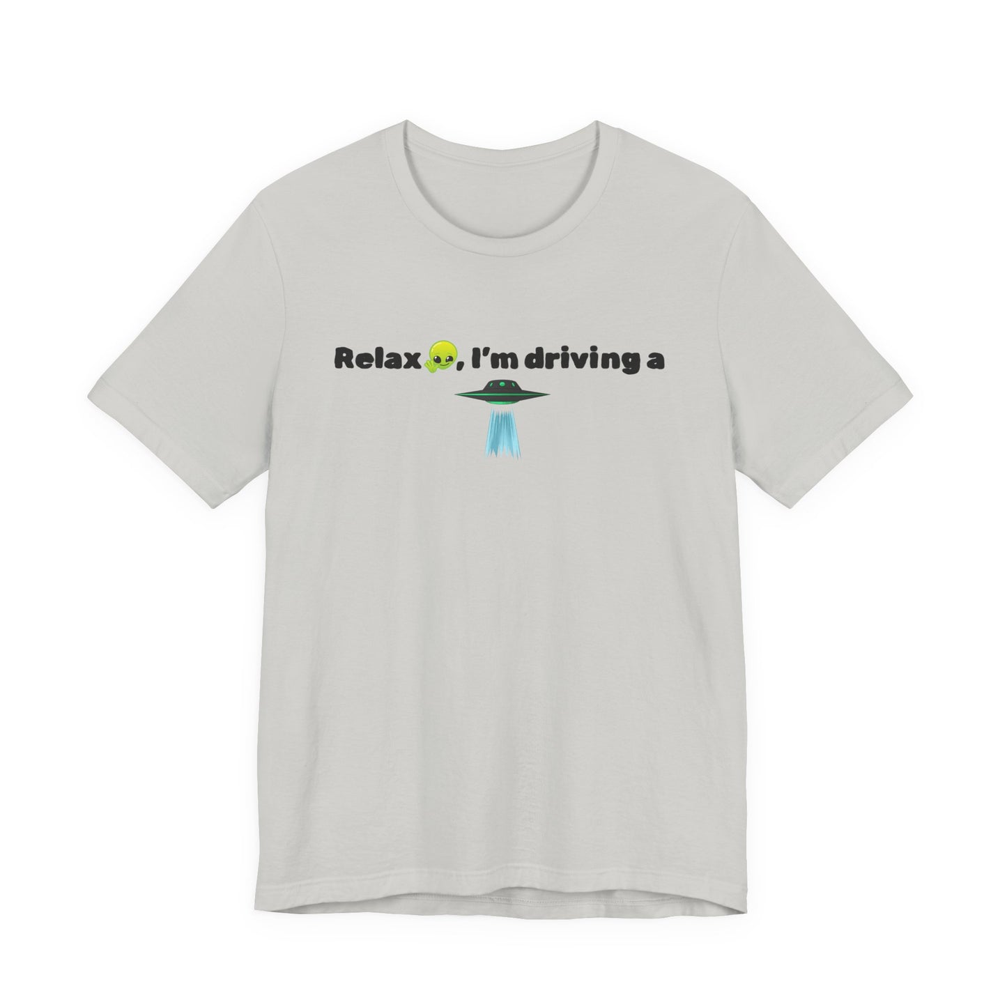 Alien Driving Unisex Tee - Fun Casual Shirt, Gifts for UFO Lovers, Quirky Humor T-Shirt, Perfect for Road Trips, Unique Birthday Present