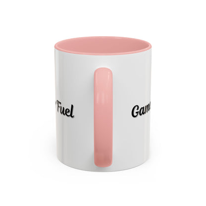Printify Gamer Fuel coffee mug in 11oz or 15oz size, featuring a bold design, perfect for gaming enthusiasts.