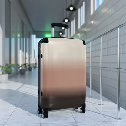 Gradient Carry-On Suitcase – Blush to Charcoal Ombre Travel Luggage