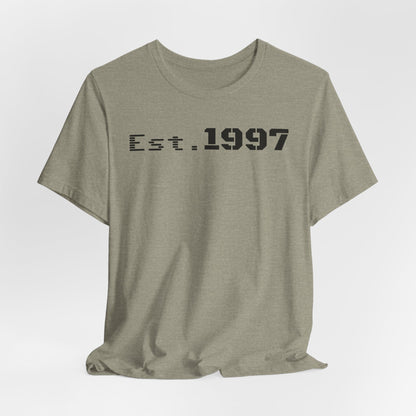 Vintage Est. 1997 Unisex Tee, Gift for Birthdays, Celebrations, Casual Wear, Retro Fashion, Cool Graphic T-Shirt - TRV