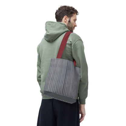 Stylish Gray Striped Tote Bag for Everyday Use - TRV