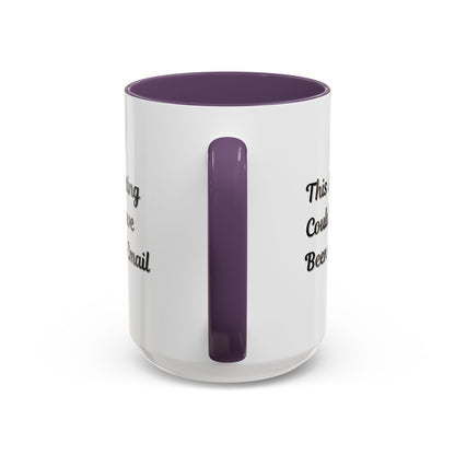 Funny office coffee mug with "This Meeting Could Have Been An Email" phrase, ceramic mug perfect for office or home use.