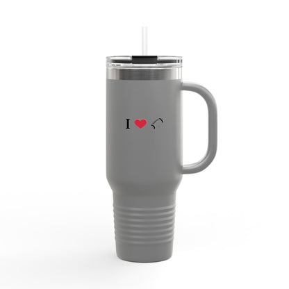 I Love Football Insulated Travel Mug, 40oz - Perfect For Writers, Students, Teachers | Funny Gift | Travel Coffee Mug | Stylish Tumbler | [...] - TRV