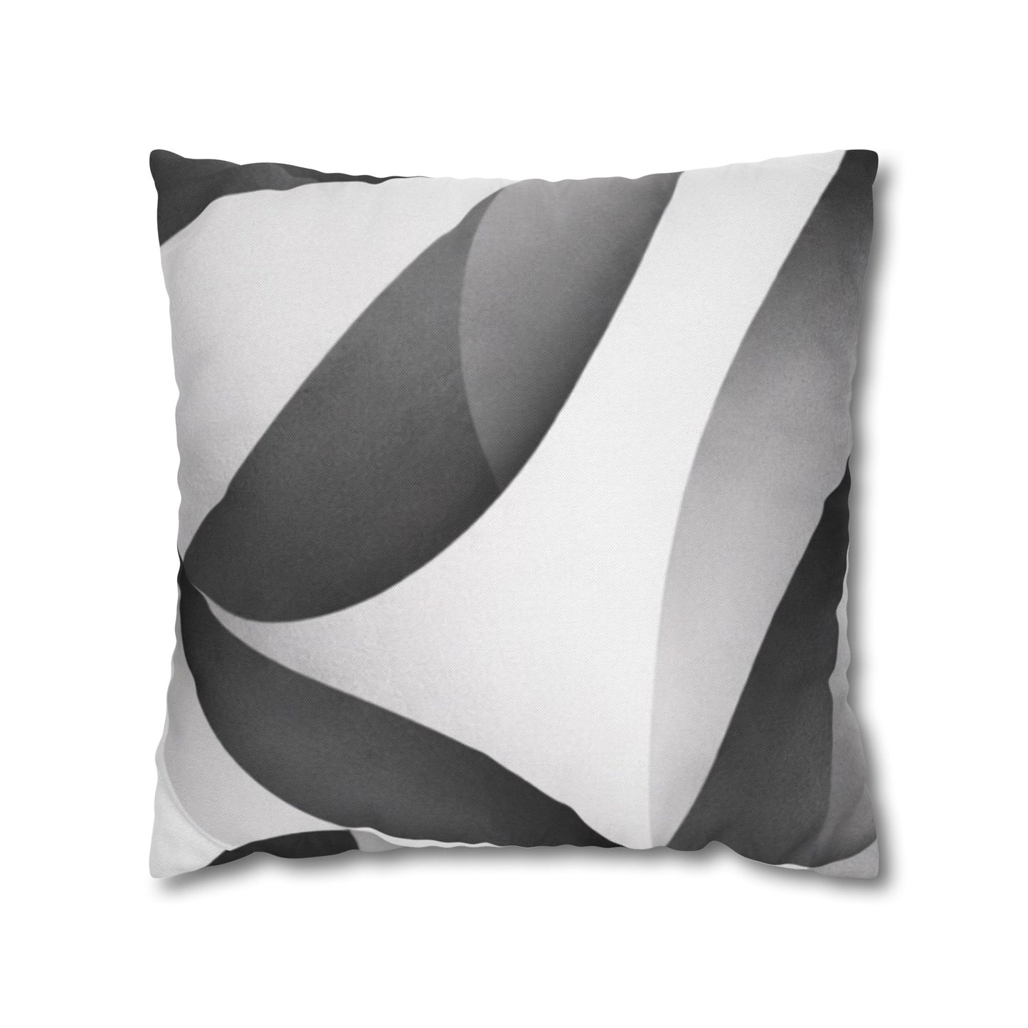 Abstract Black White Wave Pillowcase | Square Pillow