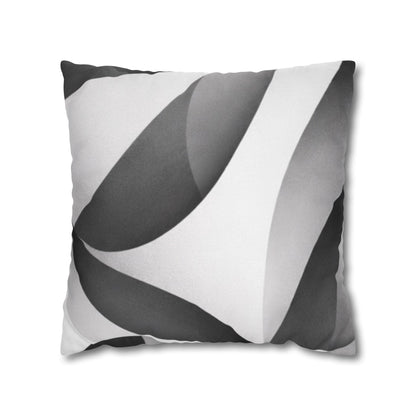 Abstract Black White Wave Pillowcase | Square Pillow