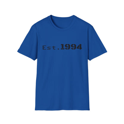Vintage 1994 Est. graphic T-shirt by Printify featuring bold 1994 design on soft cotton fabric.
