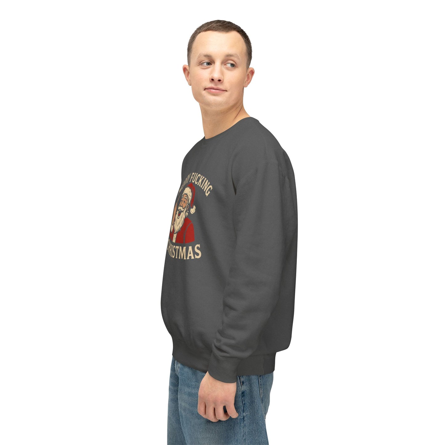Merry Christmas Sweatshirt, Funny Holiday Crewneck, Unisex Gift, Christmas Apparel, Sarcastic Sweatshirt, Unique Holiday Clothing - TRV