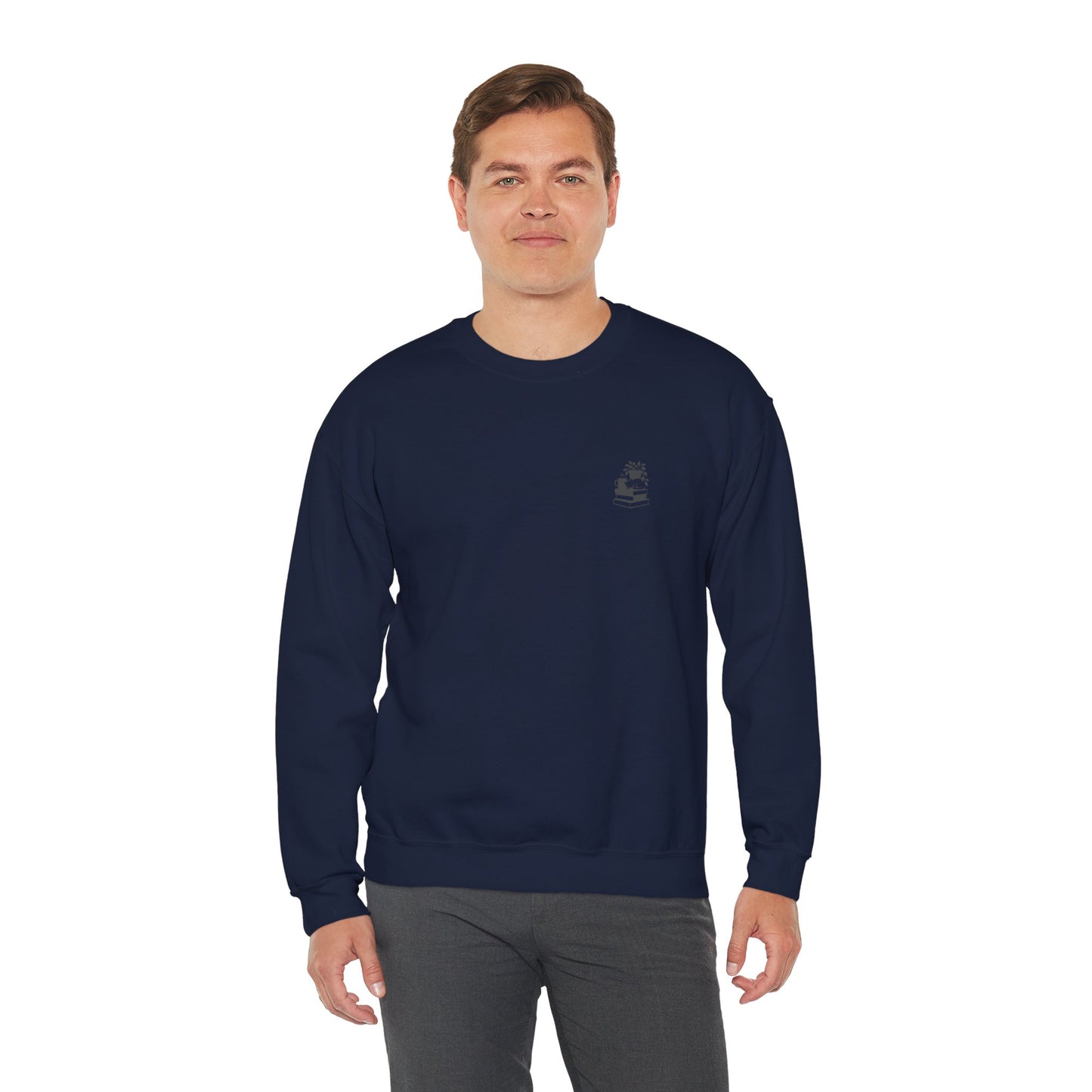 Stack of Books with Mug and Plant Sweatshirt | Cozy Reading Crewneck