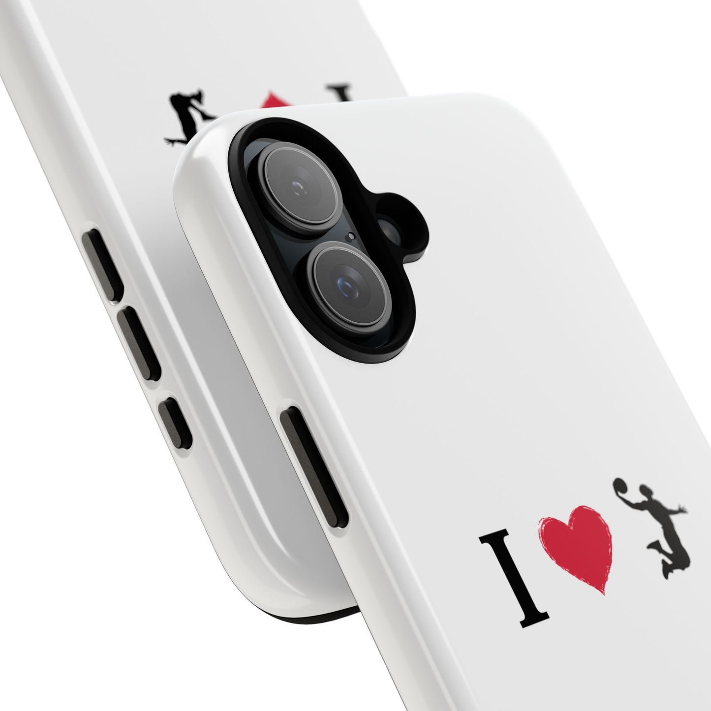 I Love Basketball Phone Case, Sporty Cell Cover, Basketball Gift for Players, Tough Cases, Love for Sports Accessories - TRV